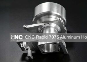 CNC machined 7075 aluminum integrated housing with as-machined finish, mounting arms and threaded holes
