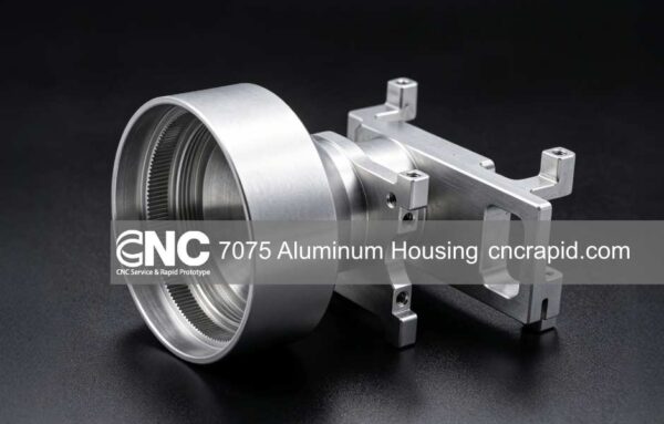 Precision CNC machined 7075 aluminum housing showing internal gear teeth and concentric bearing bore
