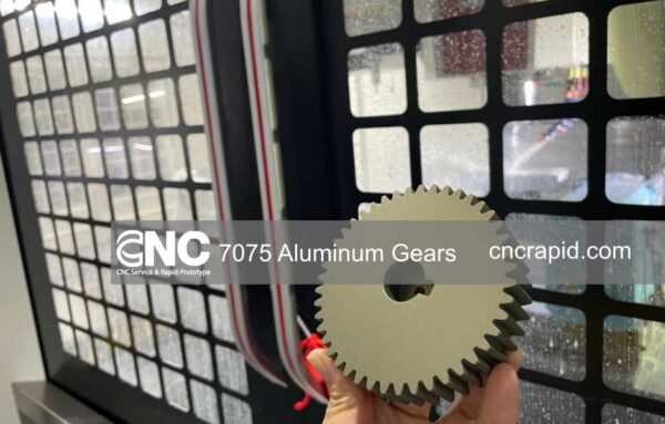 CNC machined 7075 aluminum ring gear and pinion gear set with hard anodized finish